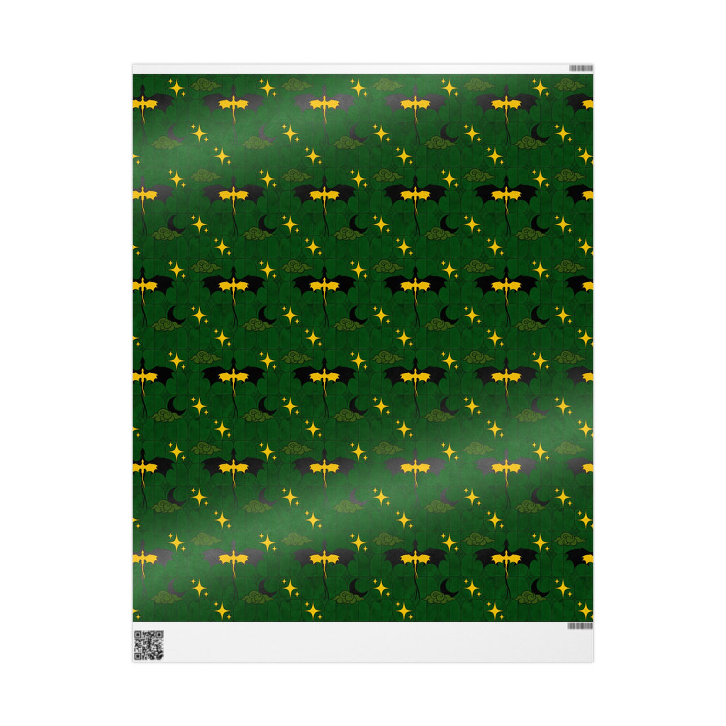 Dragon Green Stained Glass Wrapping Papers