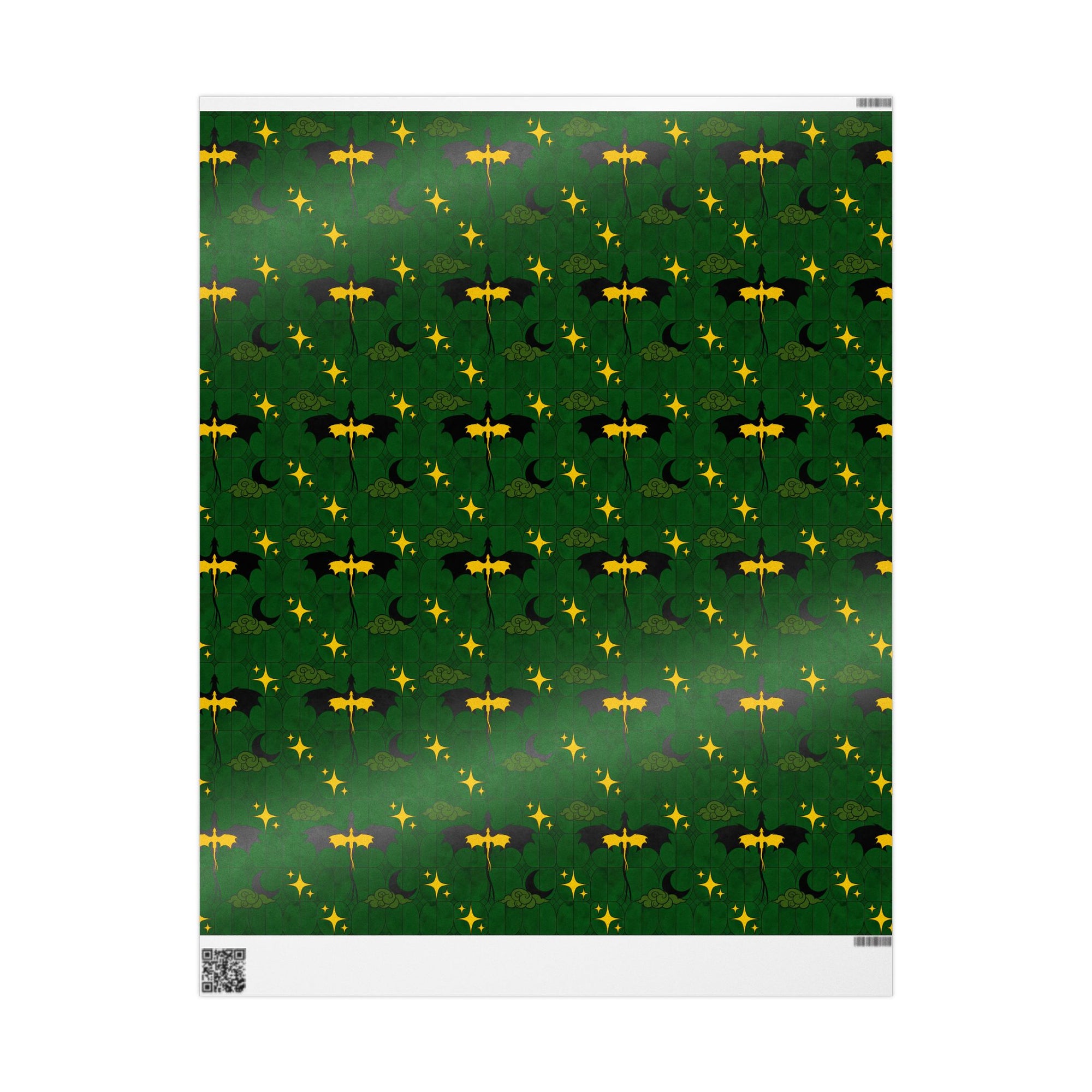 Dragon Green Stained Glass Wrapping Papers