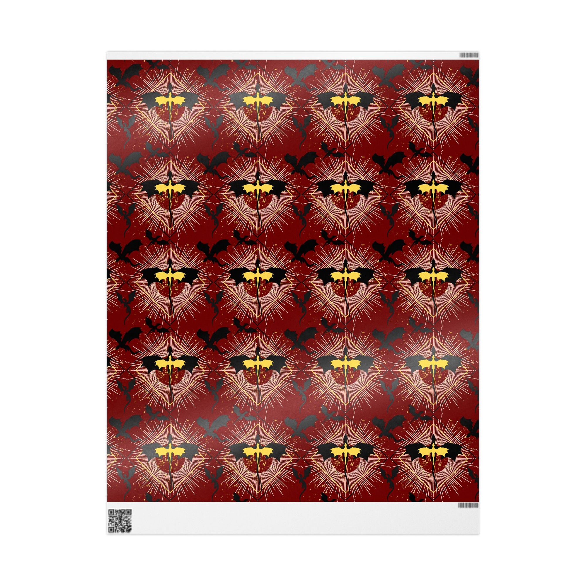 Cherry Red Dragon Wrapping Paper
