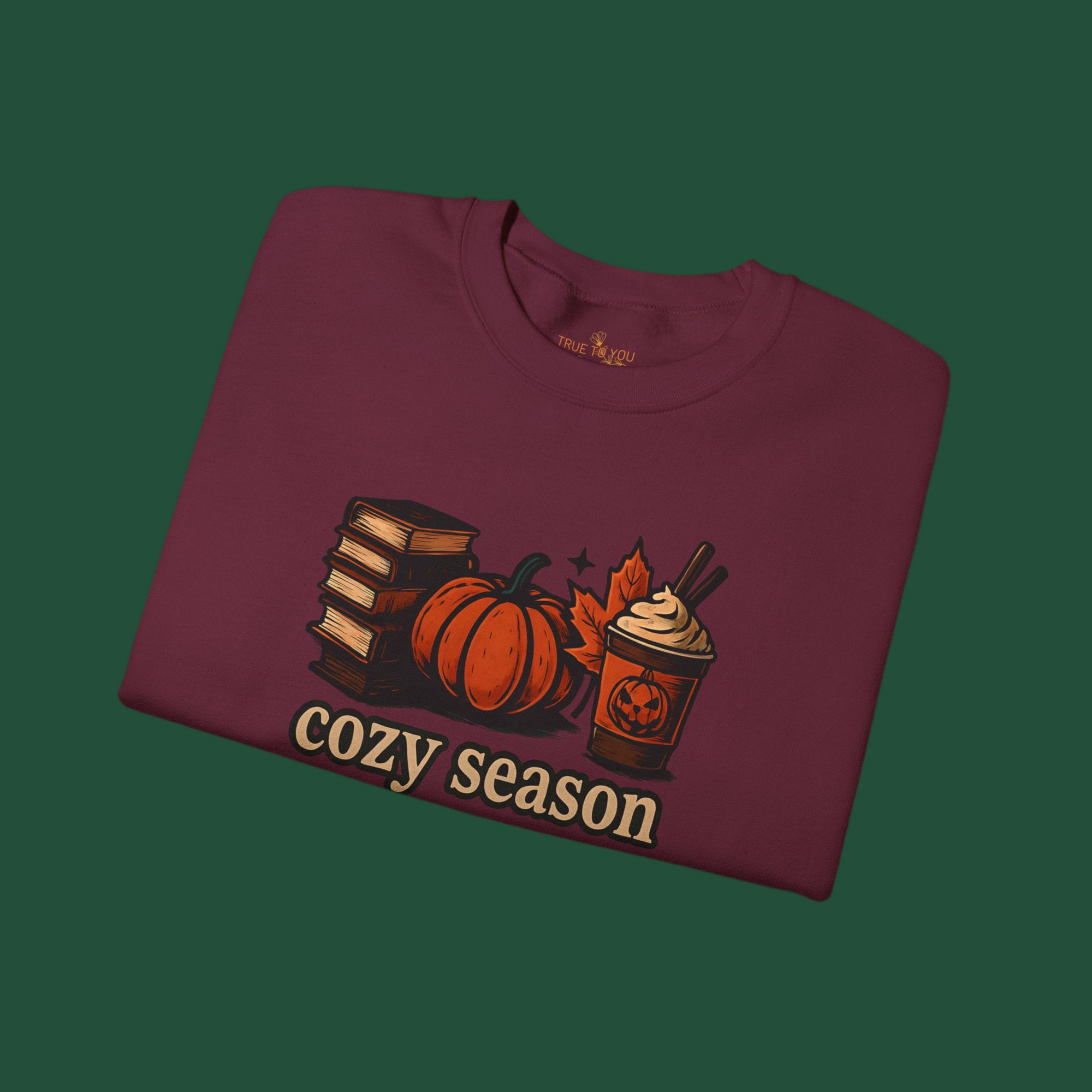Spooky Cozy Season Crewneck Sweatshirt, Maroon