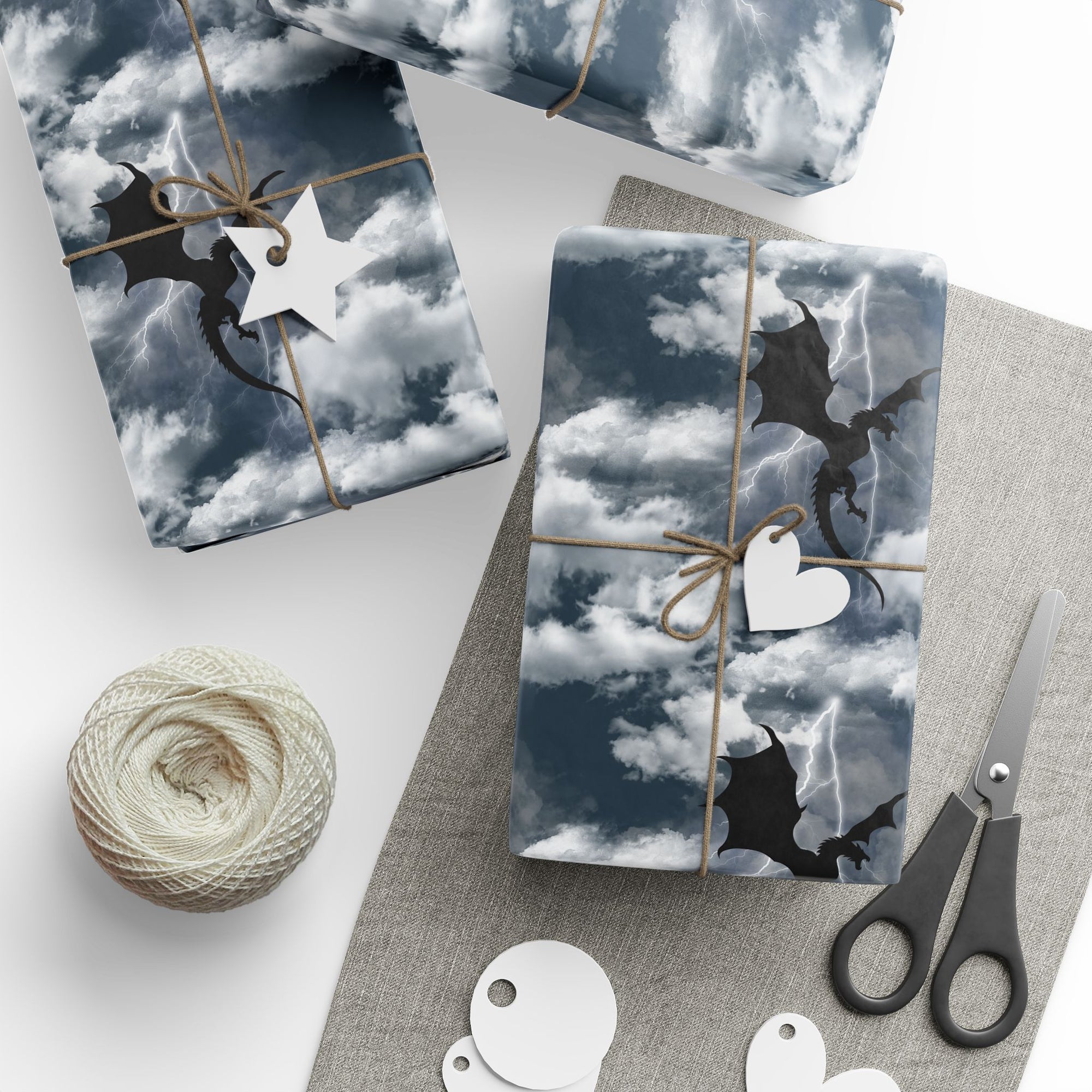 Dragon in Thee Storm Wrapping Paper
