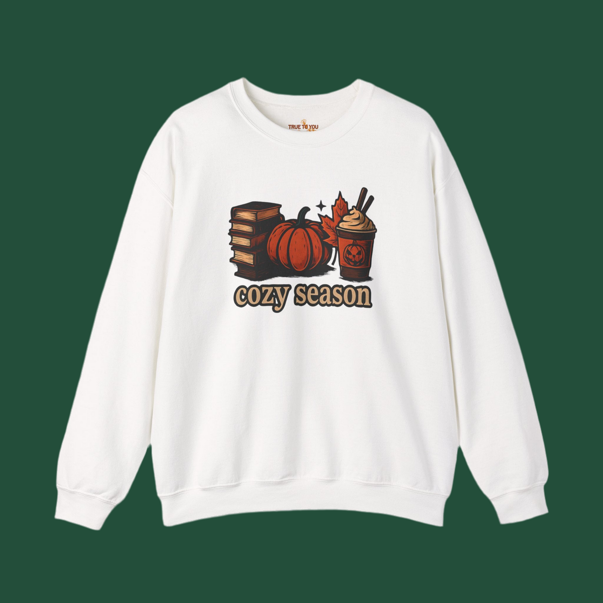 Spooky Cozy Season Crewneck Sweatshirt, White