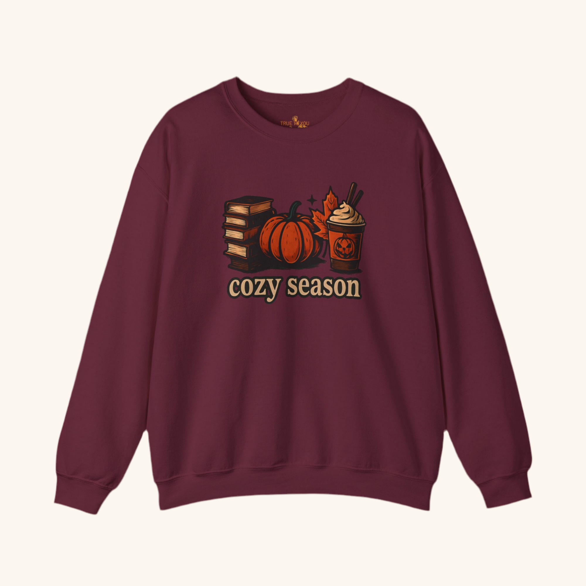 Spooky Cozy Season Crewneck Sweatshirt, Maroon