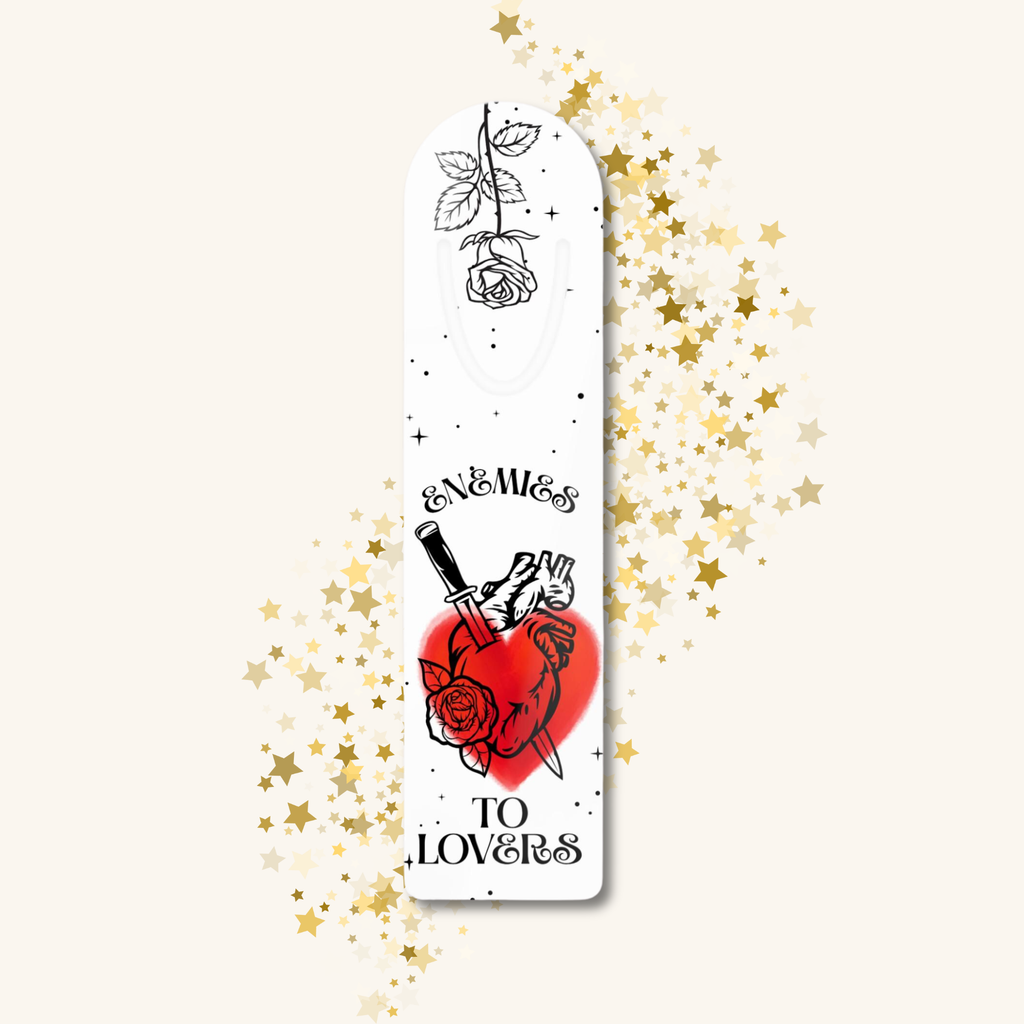 Enemies to Lovers White Bookmark