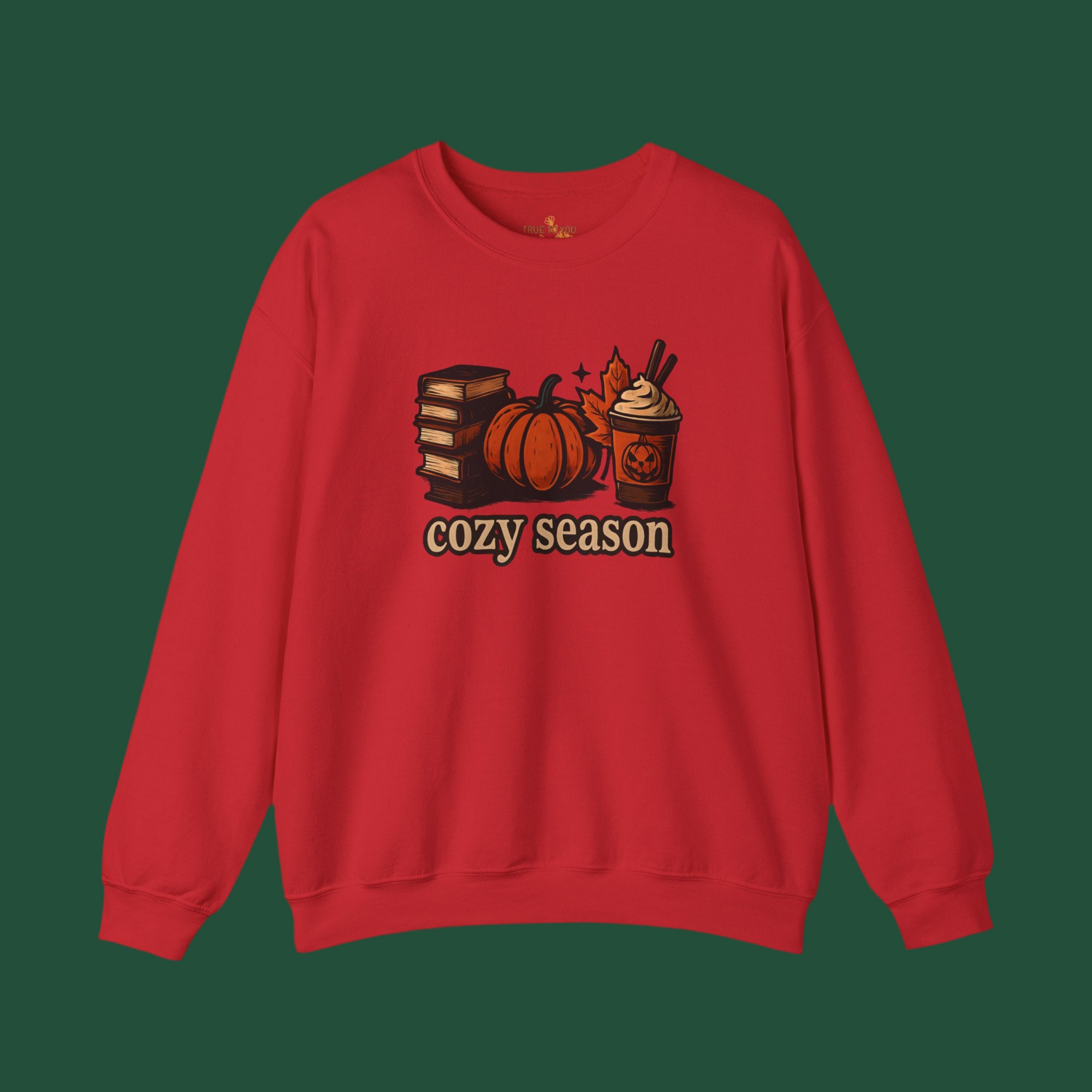Spooky Cozy Season Crewneck Sweatshirt, Red