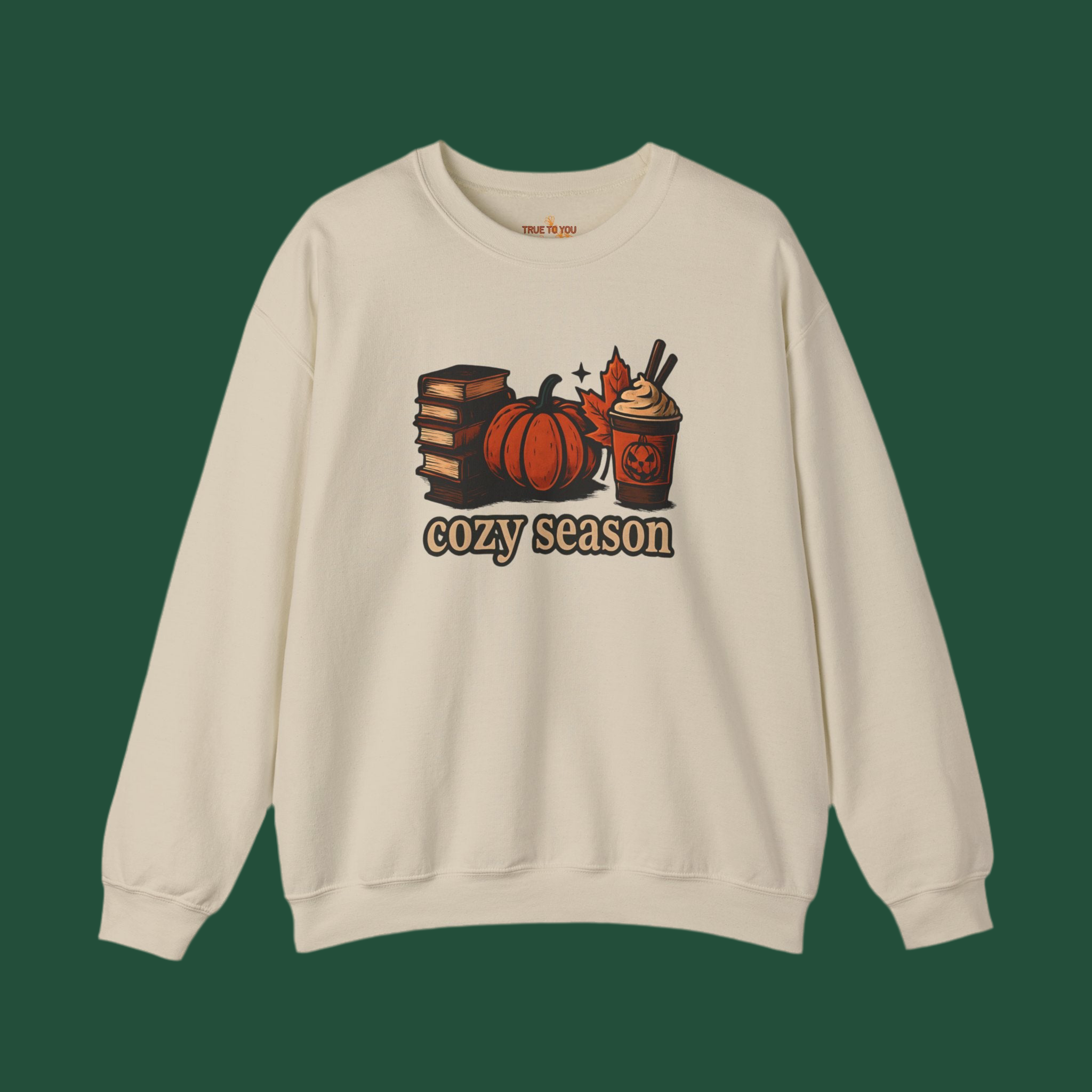 Spooky Cozy Seazon Crewneck Sweatshirt, Sand