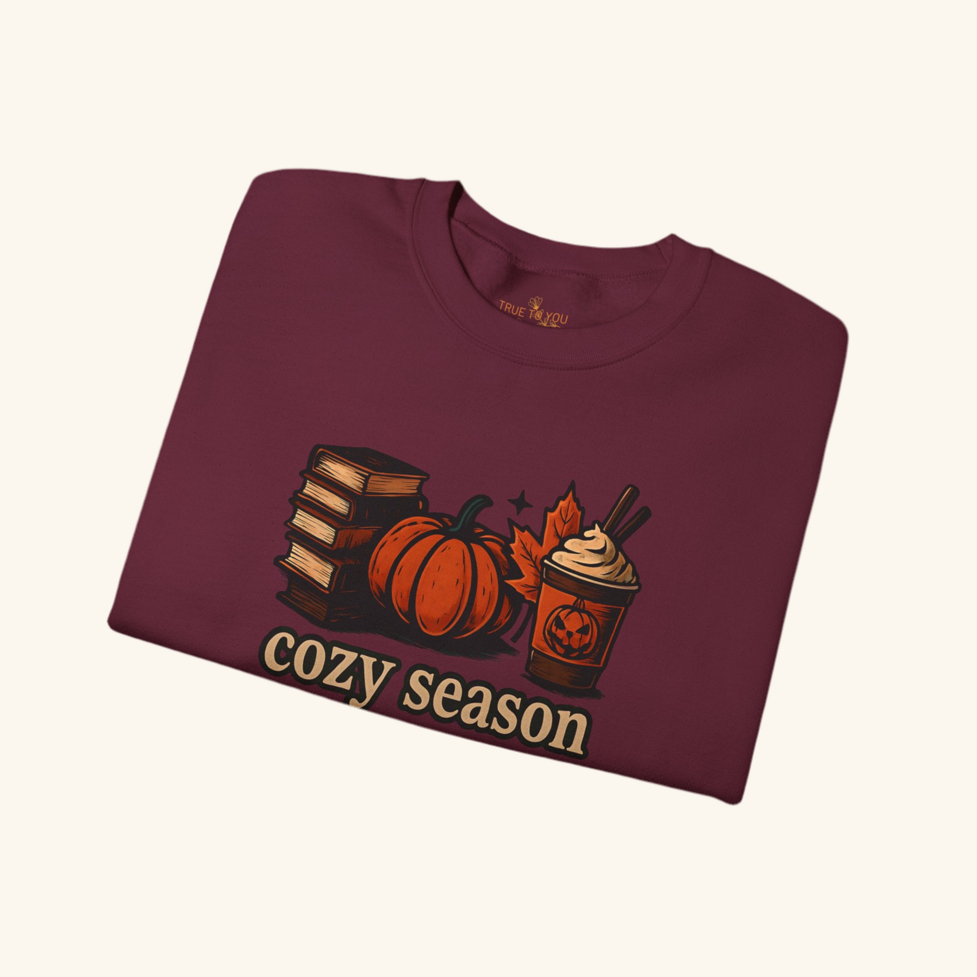 Spooky Cozy Season Crewneck Sweatshirt, Maroon