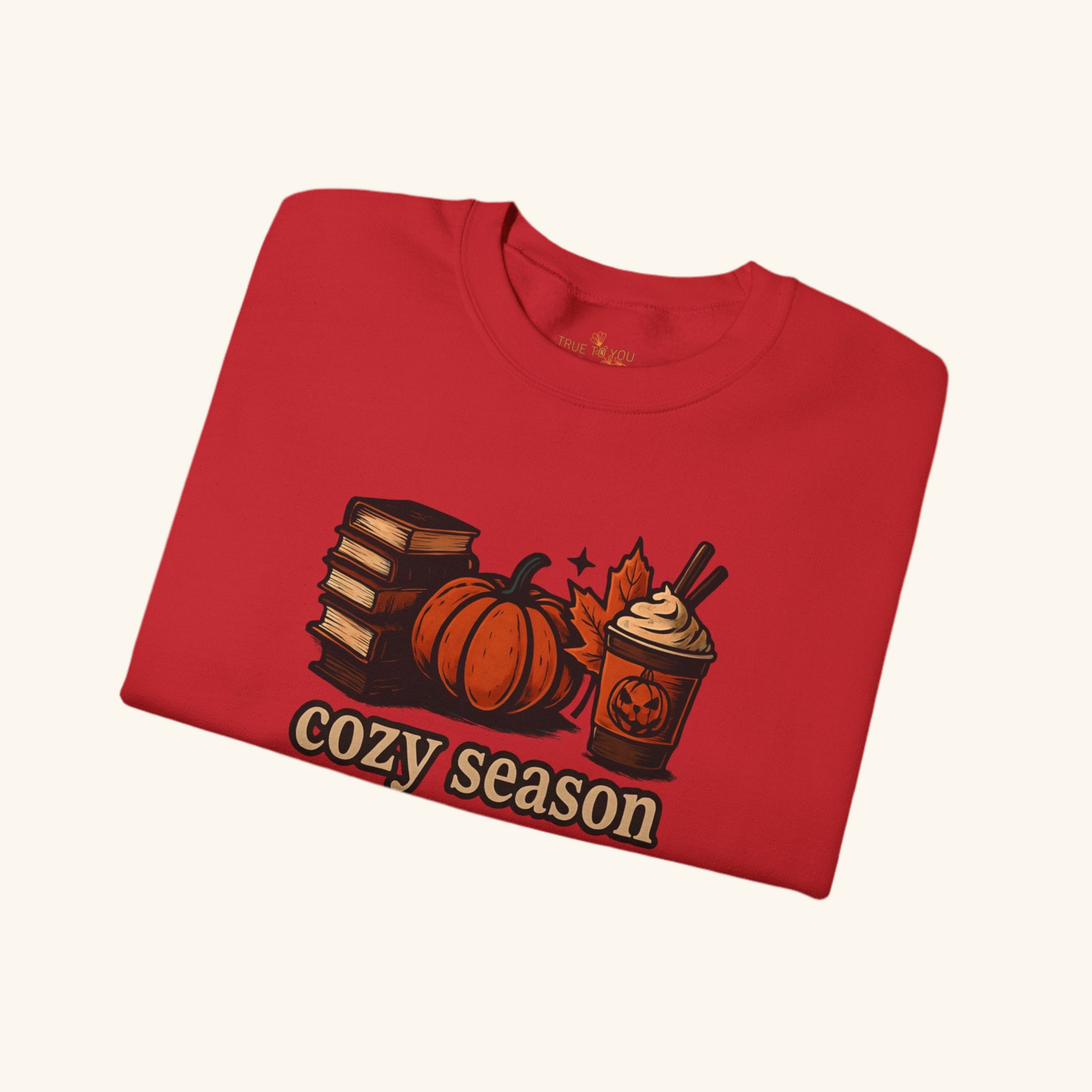Spooky Cozy Season Crewneck Sweatshirt, Red