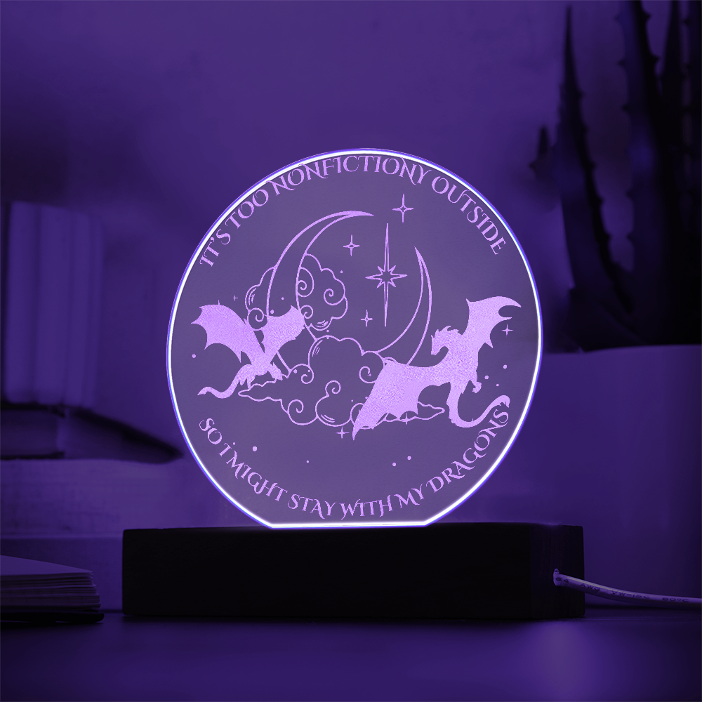 "Too nonfictiony outside" Bookish Dragon Plaque