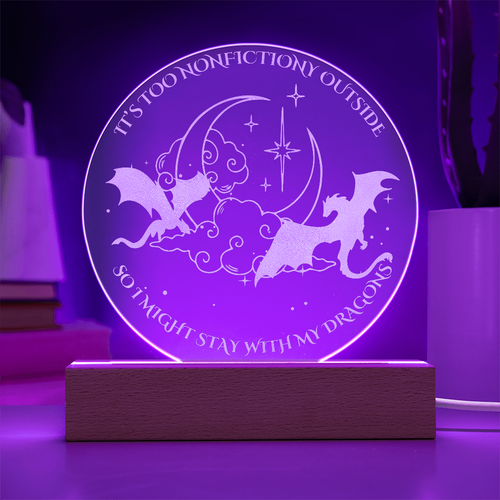 "Too nonfictiony outside" Bookish Dragon Plaque