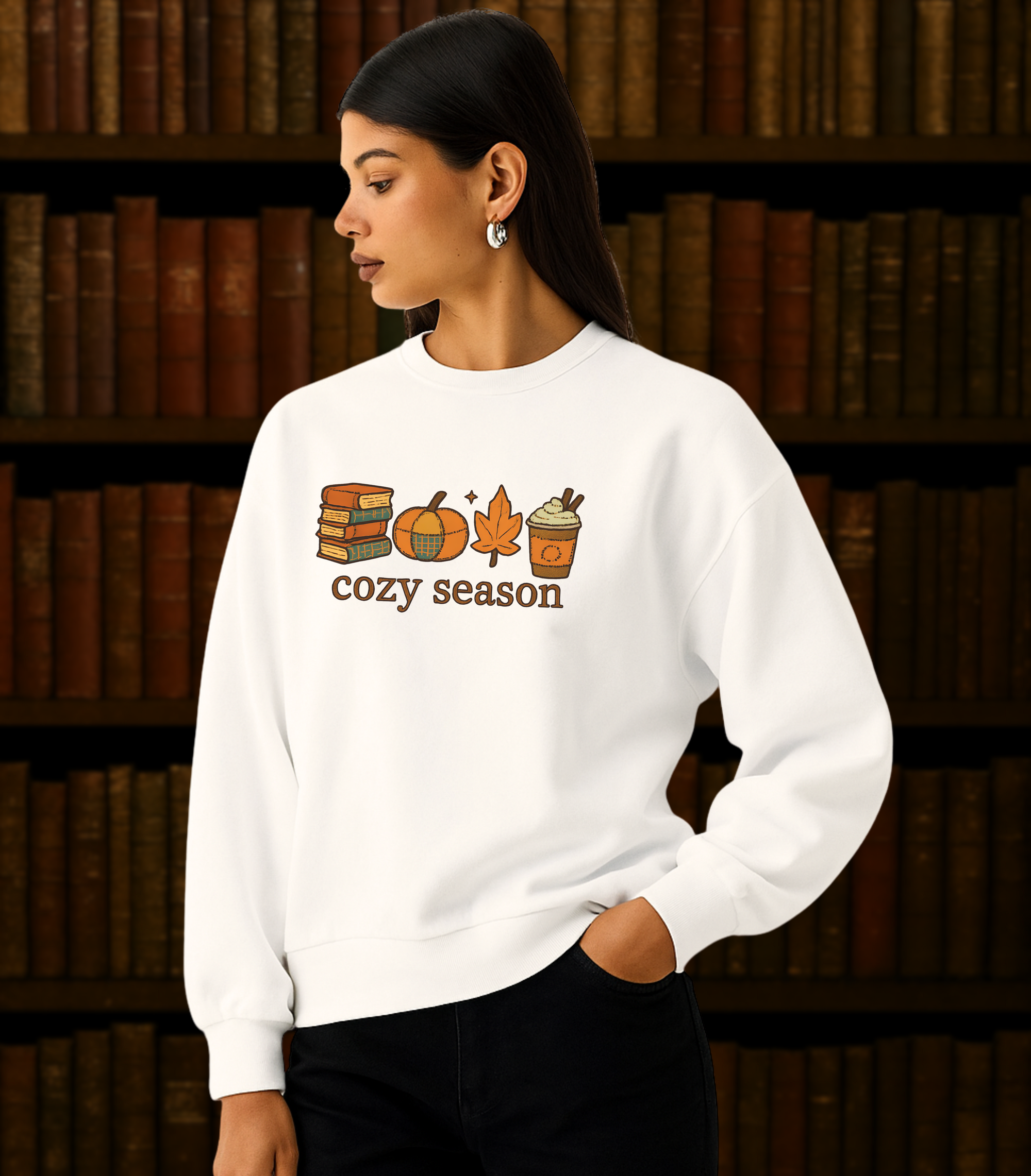 Cozy Season Crewneck Sweatshirt, White